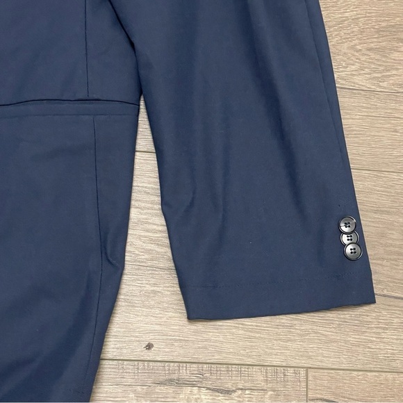 Sene Soho FlexTech Blazer 2 Button Performance Blazer Jacket Custom Sz Navy Blue - Picture 3 of 9